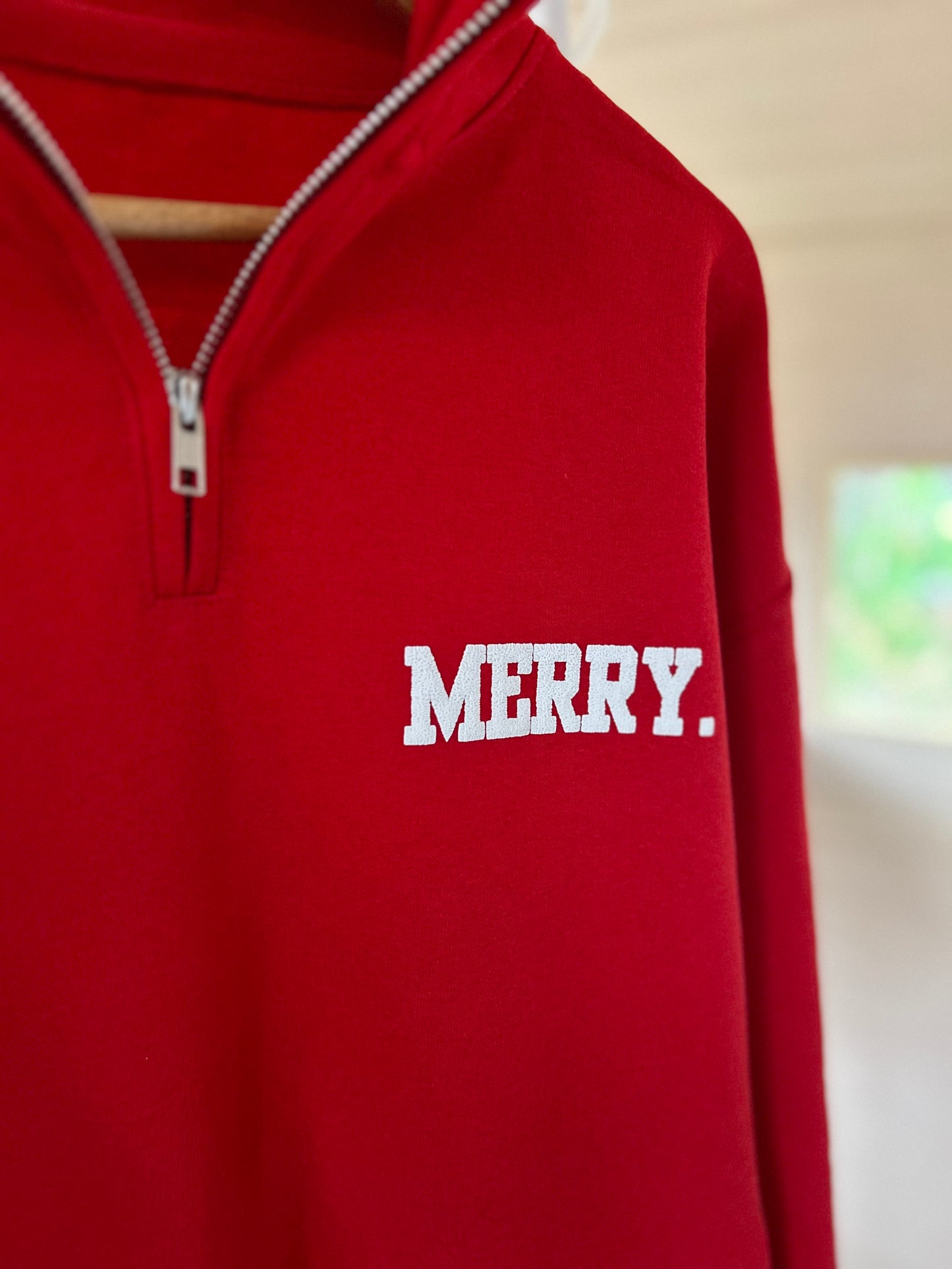 MERRY. Limited Edition Quarter Zip Sweatshirt