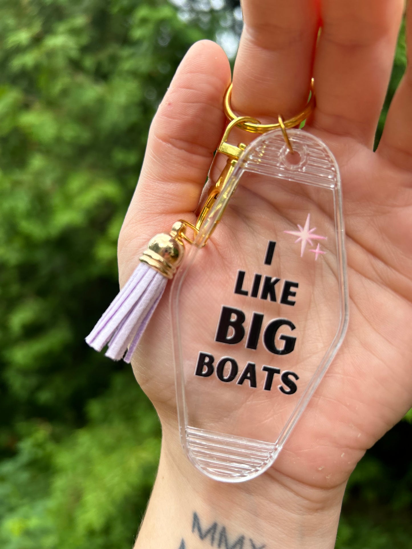 "I Like Big Boats" Motel Keychain