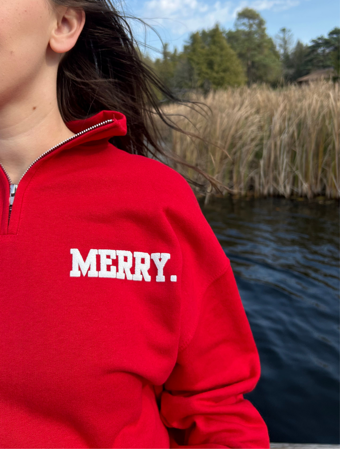 MERRY. Limited Edition Quarter Zip Sweatshirt